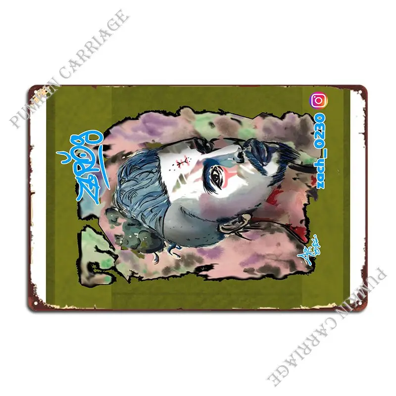 

Синий волос металлический телефон кинотеатр жестяной плакат