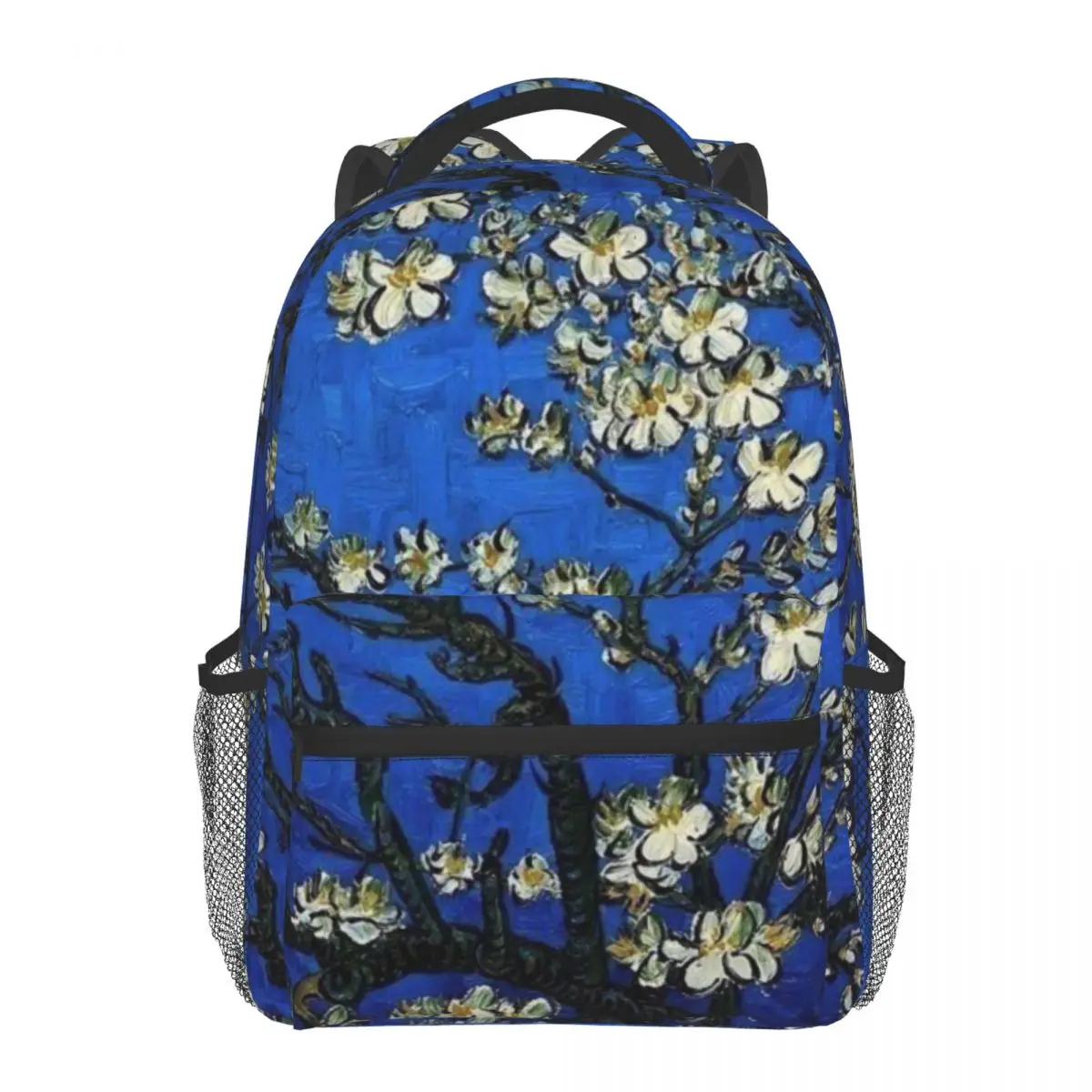 

Men Women Vincent Flower Backpack Teenage Travel School Bag Van Gogh Big Capacity Rucksack