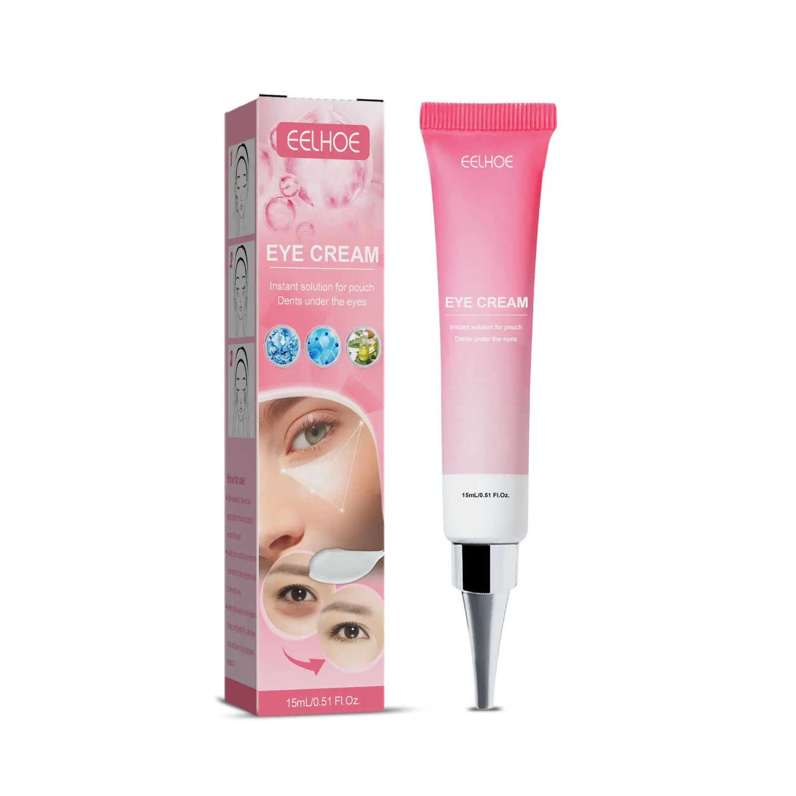 

Instant eye cream is soft, elastic, moisturizing and wrinkle smoothing eye cream, refreshing, moisturizing,eye care and eye care
