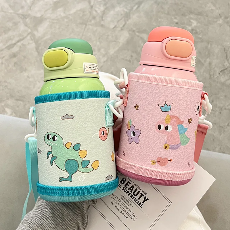 

Sippy cup Children's thermos cup wholesale cute cartoon high appearance level baby water cup school portable kettle double drink