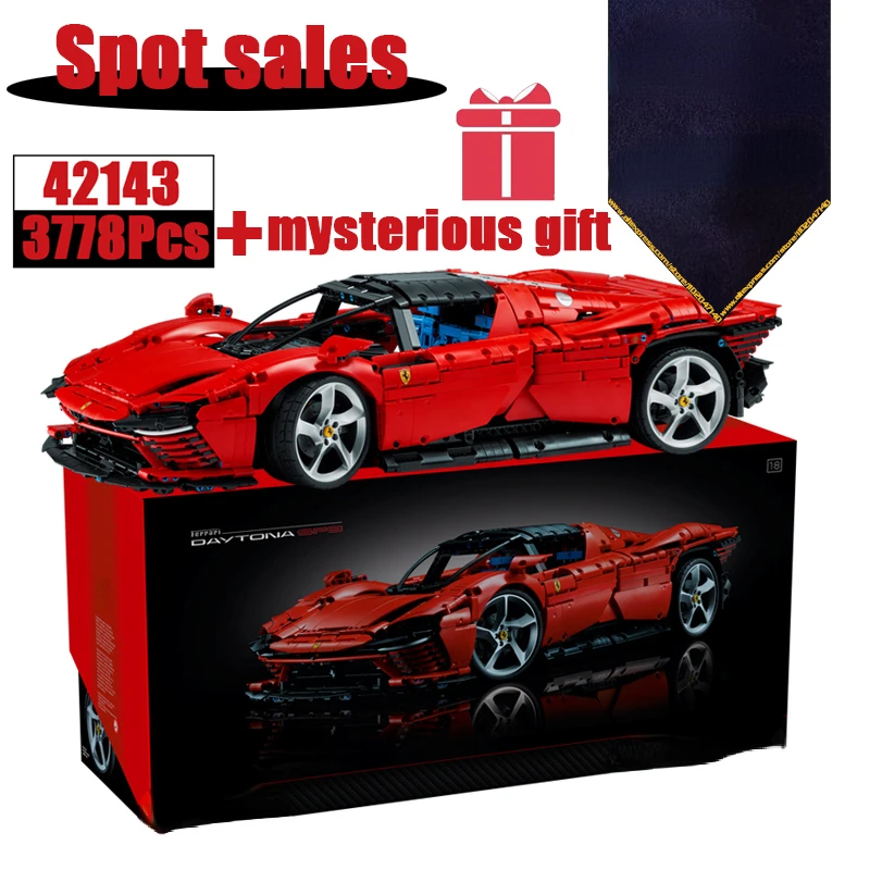 

in stock Technical Ferraried Daytona SP3 42143 Supercar Model Building Block Sport Car Toys For Boys Girls Kids Birthday Gift