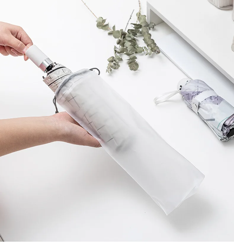 

10pcs Translucent Plastic Bag Umbrella Storage Bag Reusable Portable Umbrella Drawstring Storage Cover For Travel Bag Organizer
