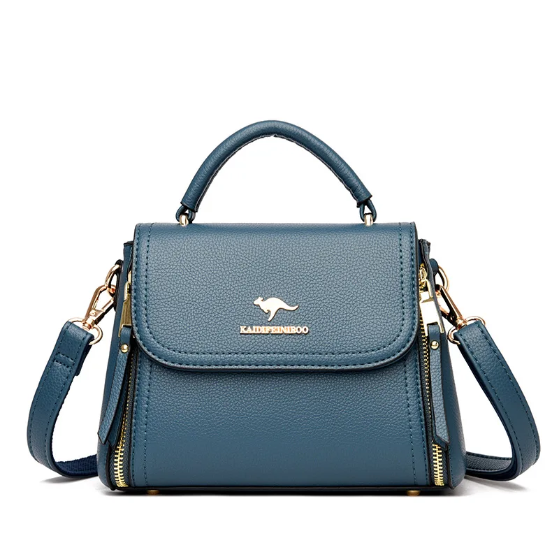 Vertical Square Women with Zipper Hasp Shoulder bag  Europe and America  crossbody bags for women  PU leather postman handbags