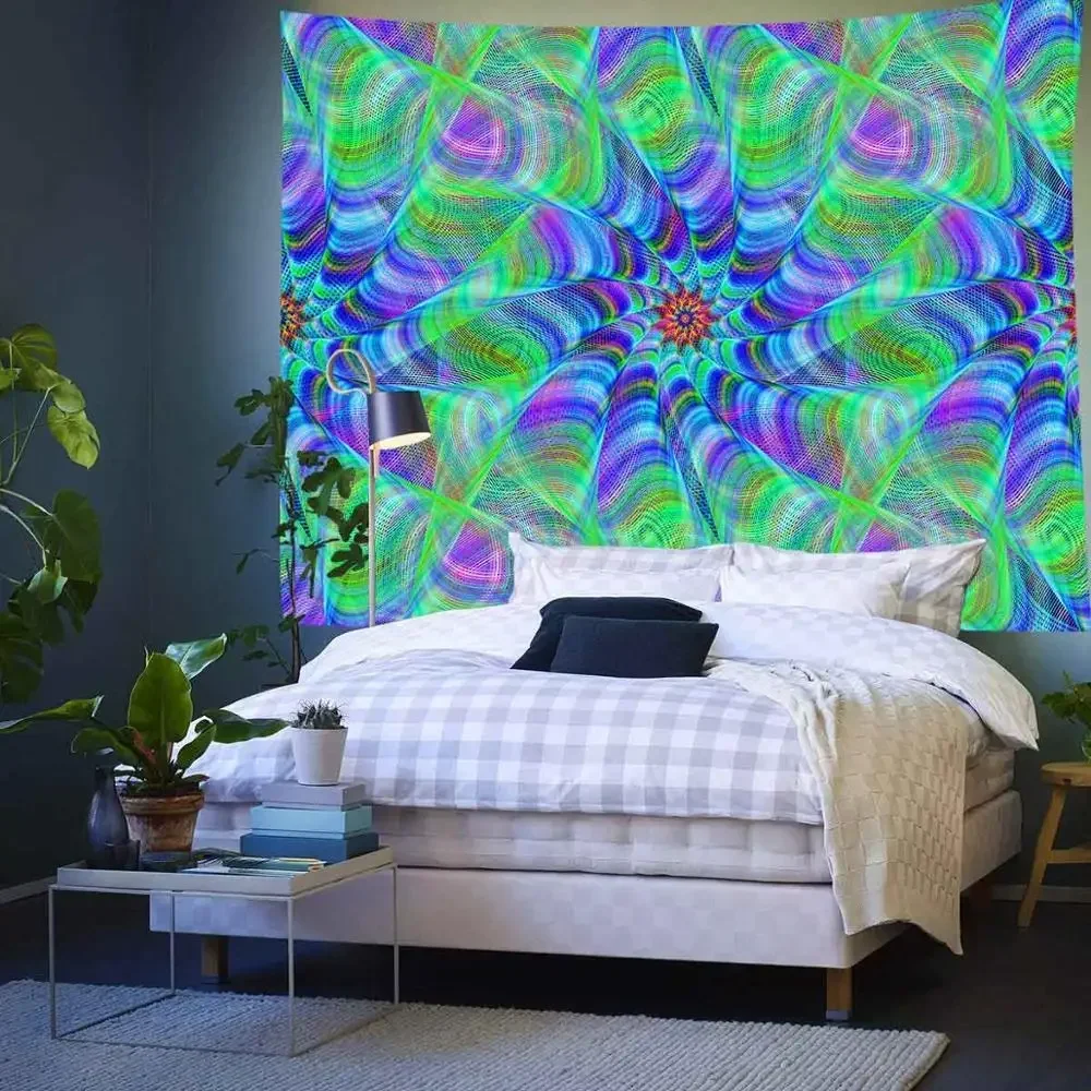 Simsant Groovy гобелен Мир и любовь в стиле бохо хиппе цветочный настенный для гостиной