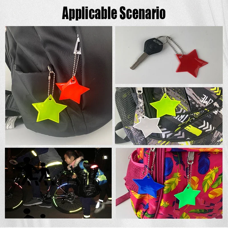 Светоотражающий кулон из ПВХ креативный брелок со звездой школьный портфель