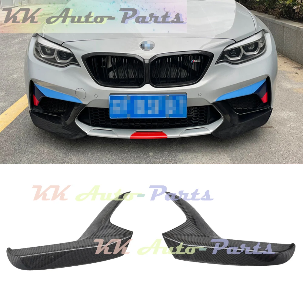 

Carbon Fiber Front Bumper Lip Splitters Apron Flaps For BMW 2 Series F87 M2C M2 Competition Auto Tuning
