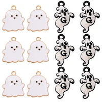 20 pcs 2022 new design enamel ghost pendant cute funny charm diy jewelry making components necklace bracelet earring accessories