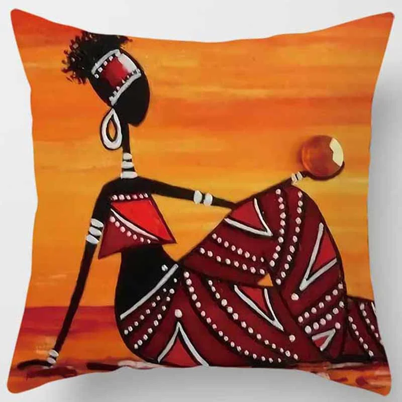 1 шт. этнический принт Африканской девушки льняные наклейки автомобильные