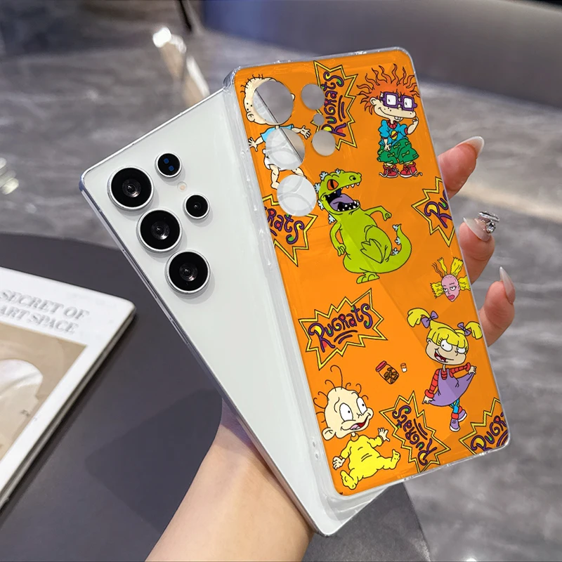 Фото Мягкий чехол для телефона с забавным рисунком R-Rugrats для Samsung Galaxy S26 S25 Edge S24 S23 Ultra S21 S20 FE S22 Plus + задняя крышка с рисунком №5