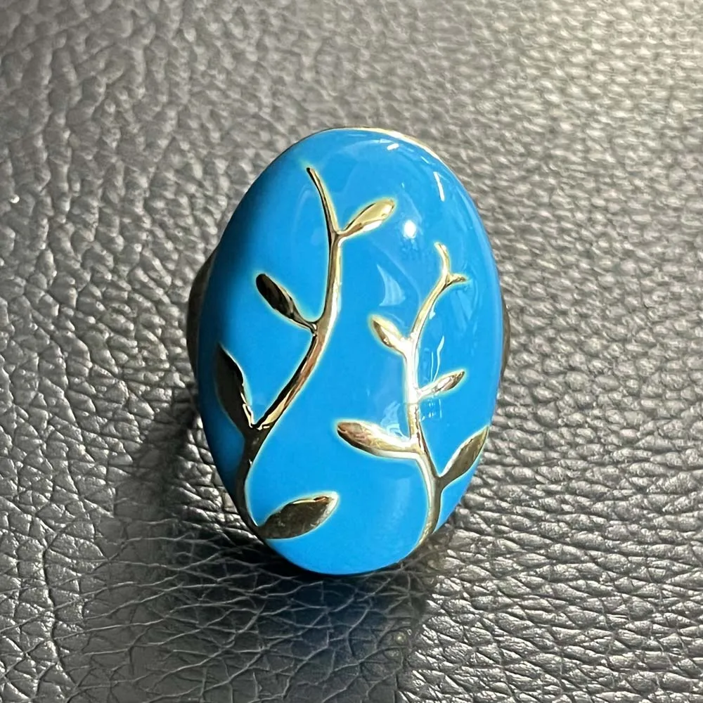 Женское кольцо с опалом из нержавеющей стали вращающимся 2024