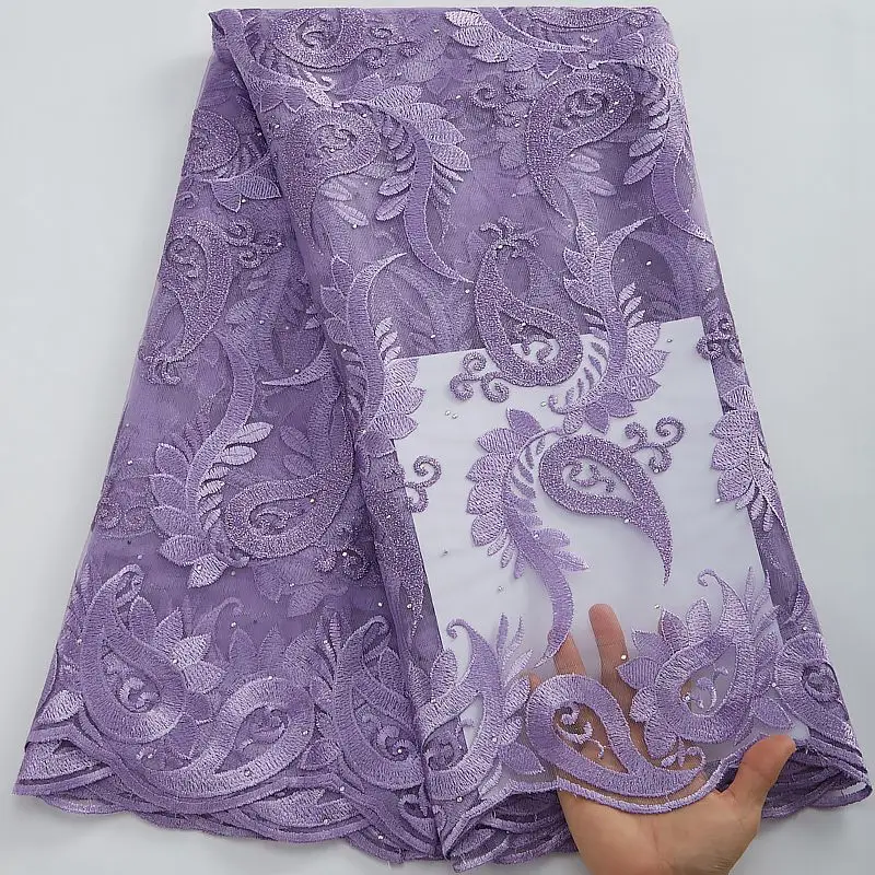 Новинка 5 ярдов французская кружевная ткань 2022 африканская ткань с камнями африканская зеленая ткань Африканская кружевная ткань для повседневного платья S2911