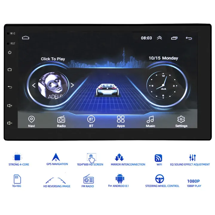 

2 Din Android 10.0 Car Radio Carplay Multimedia Video Player Universal 2DIN GPS Navigation 7 Inch HD Touch Screen Bluetooth WiFi
