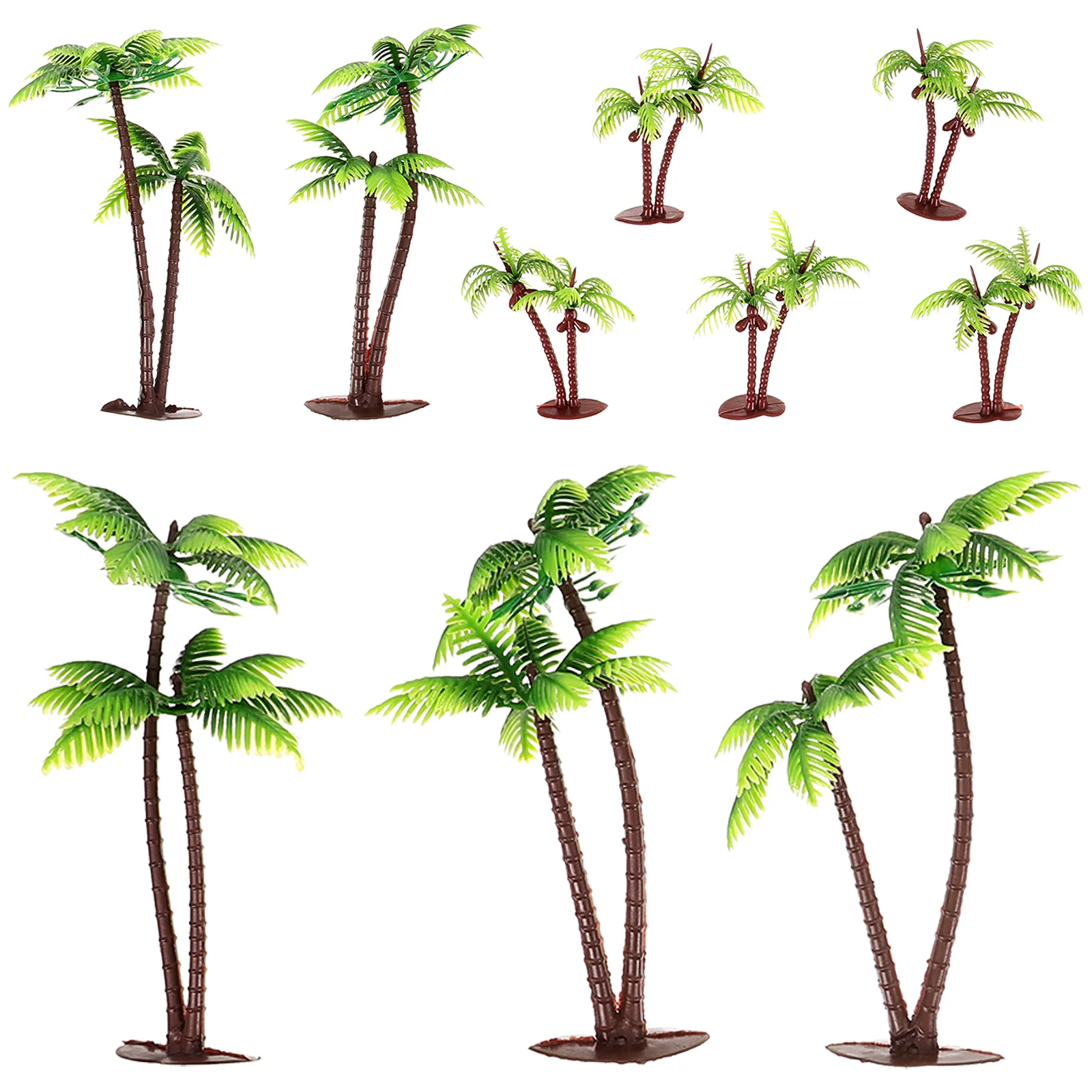 

10 шт., миниатюрная модель растений, песочный стол, кокосовое дерево, ландшафтный декор, микро орнамент, украшение