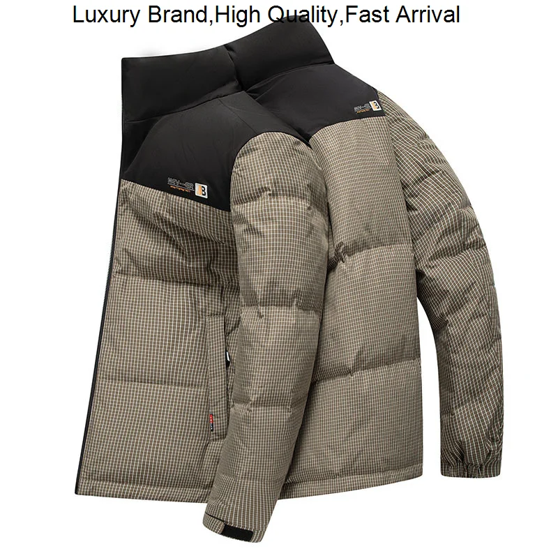 

Clothing Men's White Duck Down Jacket Warm Hooded Thick Puffer Coat Male Casual High Quality Overcoat Thermal Winter Parka Men