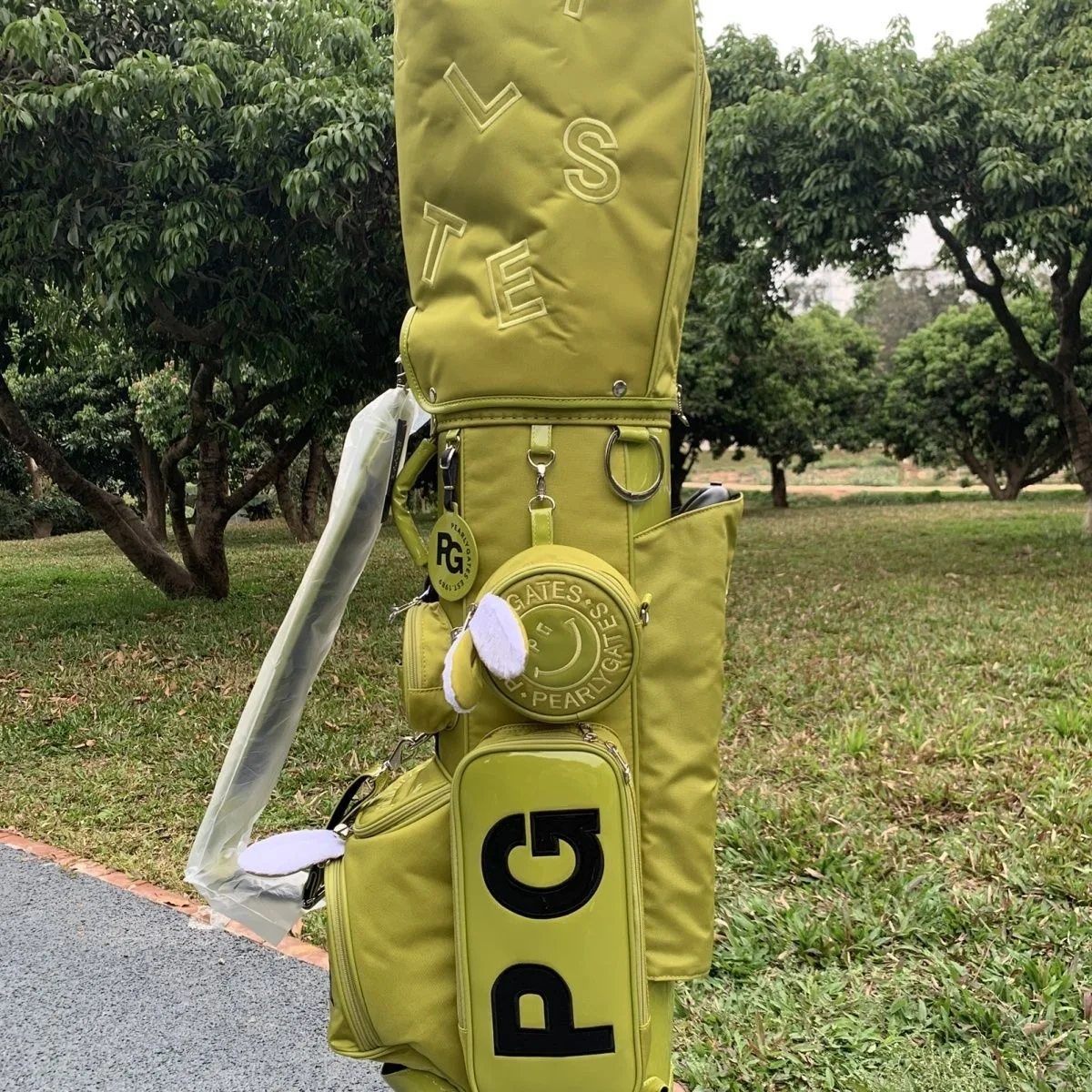 

New PG golf bag trolley bag pulley portable female rabbit smiling face cute large capacity multifunctional