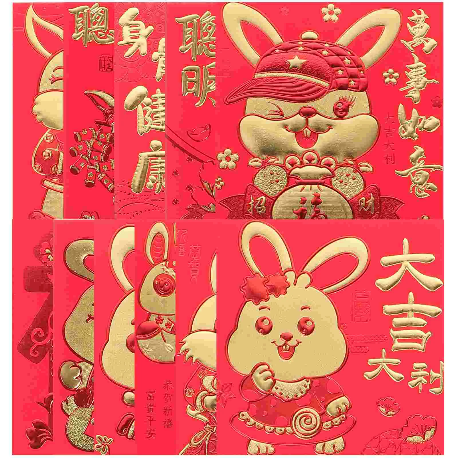 

Red Envelopes Money Year New Chinese Packet Envelope Packets Festival Zodiac Rabbitspring Lucky Hong Bao Lunar Pocket Paper Cash