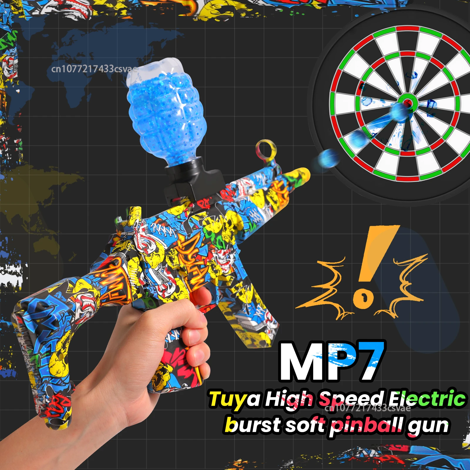

2023 Electric Gel Blaster Gun Toys MP7 Submachine Toy CS Outdoor Game for Children Adult Team Shooting Games