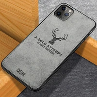 jome cover for iphone 12 pro max mini 13 11 7 8 plus 6 6s silicone fabric deer cloth case for for iphone xs x xr se 2020