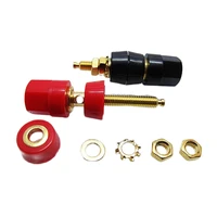 1pair banana connector gold plated banana plug sockets copper terminals for speaker horn
