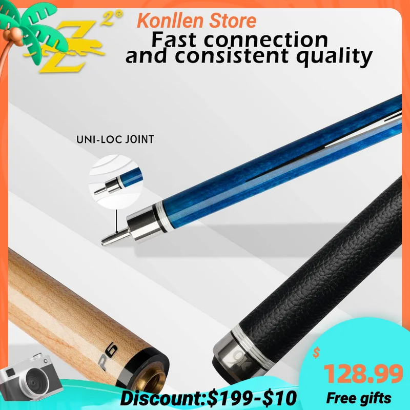 

PREOAIDR 9K Billiard Pool Cue 12.75mm Uni-loc With Joint Protector Professional Billiard Stick Hard Maple Leather Grip