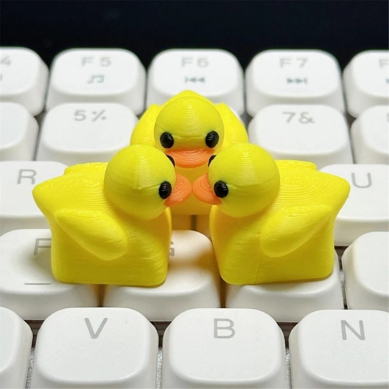 Колпачки для клавиш из смолы милый колпачок в форме желтой утки с мультяшным
