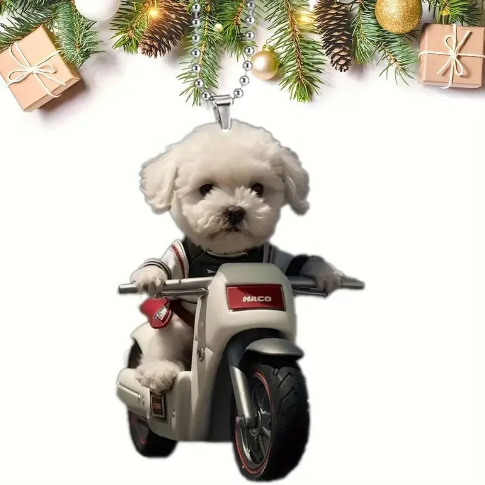 Новый 2D Акриловый подвесной брелок для автомобиля с плоским щенком аксессуары