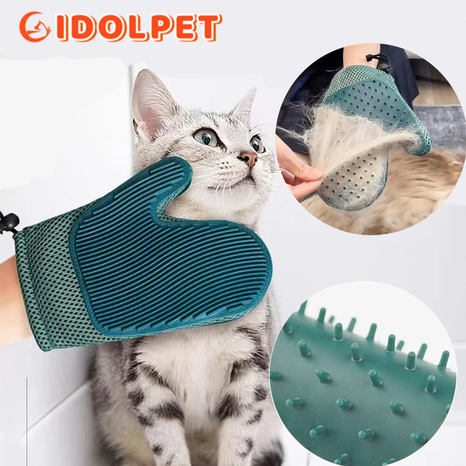 Перчатка для шерсти кошек и перчатка для удаления шерсти домашних животных, перчатка для груминга собак, щетка для выпадения, перчатка для у...