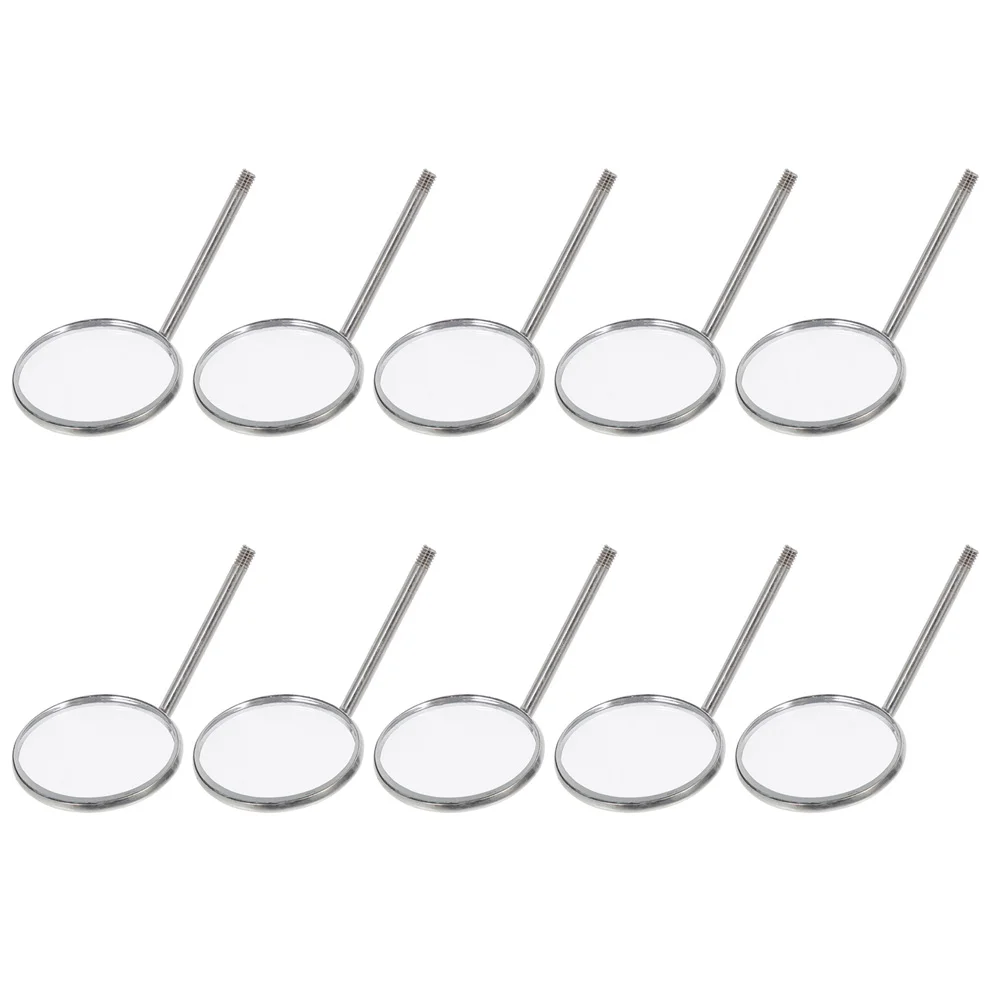 

10Pcs Oral Check Mirror Dental Round Mirror Dentist Inspection Mirror Dental Mouth Mirror