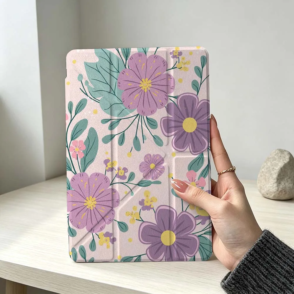 Фото Роскошный красивый чехол с цветочным принтом для Samsung Galaxy Tab S10 S9 S8 S7 S6 A11 A10 A9 FE Plus Lite Foldable 3Y, складной чехол для планшета №5