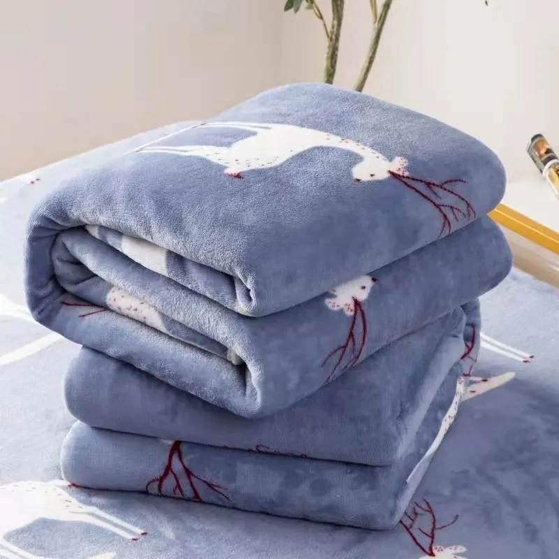 

Coral fleece sheets blankets winter quick warm single double flannel blankets