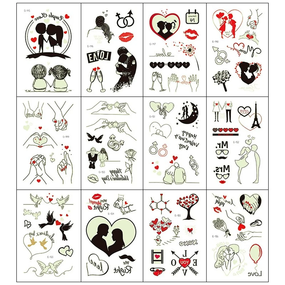 Светящийся музыкальный фестиваль детские наклейки-татуировки Мультяшные