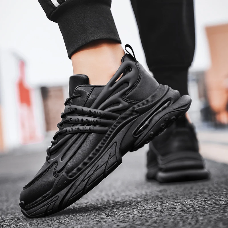 

Мужские повседневные кроссовки, спортивная обувь для бега на толстой подошве, теннисные кроссовки, Нескользящие кроссовки на платформе для бега и ходьбы, размеры 39-44