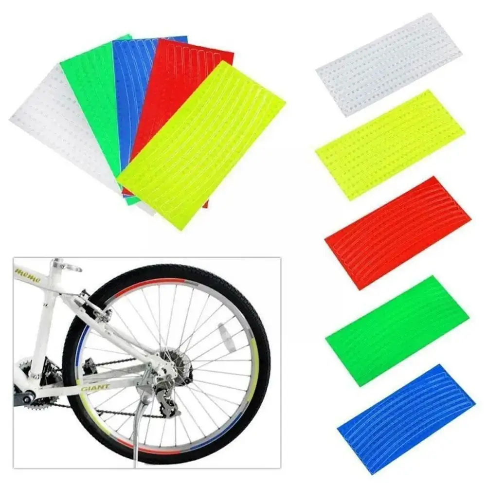 

Bicycle Reflective Sticker Mtb Bike Wheel Spokes Sticker Trim For Night Safe Riding Warning Bike Body Decoration Accessorie U0s1