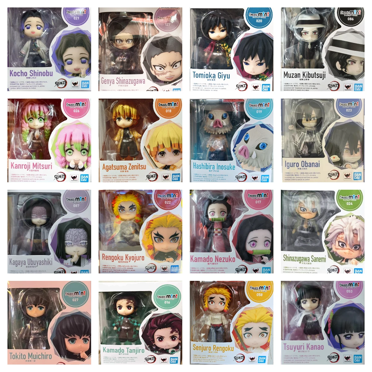 New Demon Slayer Tanjirou Shinobu Mitsuri Muichirou Obanai Joint mobility Action Figure PVC Model doll Toy Gift boxed Genuine