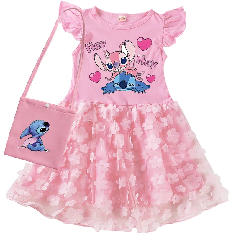 Лидер продаж милое хлопковое платье для девочек Лило и Ститч новое летнее