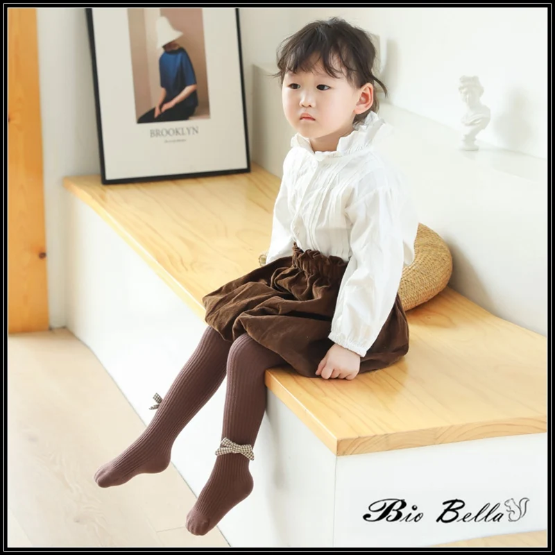 Колготки для маленьких девочек вязаные дышащие леггинсы в испанском стиле