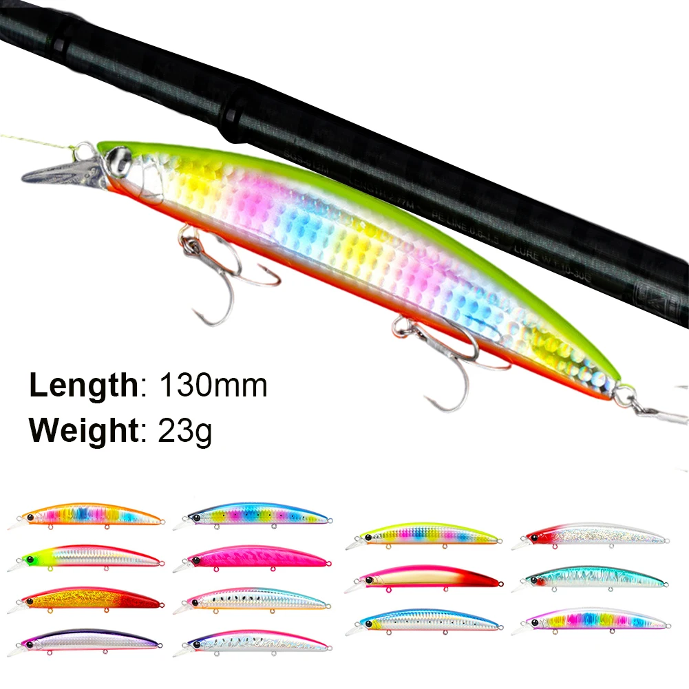 

Minnow Fishing Lure Ultra-Long Casting Floating Hard Bait Artificial Jig Bait With Treble Hooks For Freshwater Saltwater Tackles