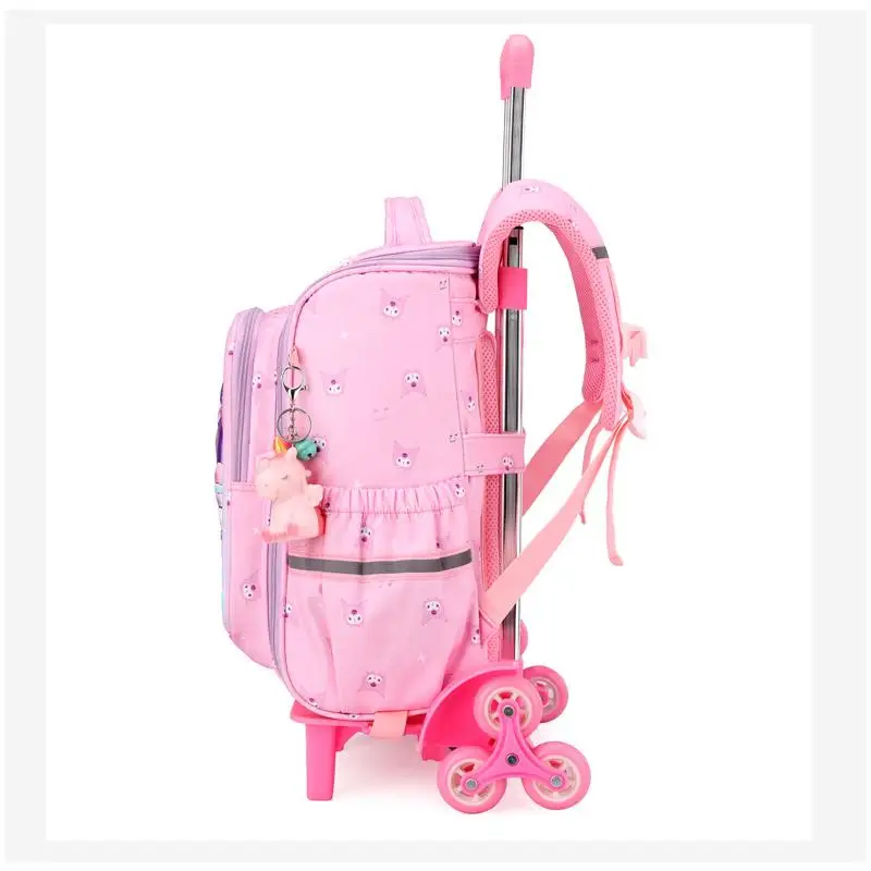 Miniso Kawaii школьная шестиколесная тележка для учащихся начальной школы сумка Kuromi с