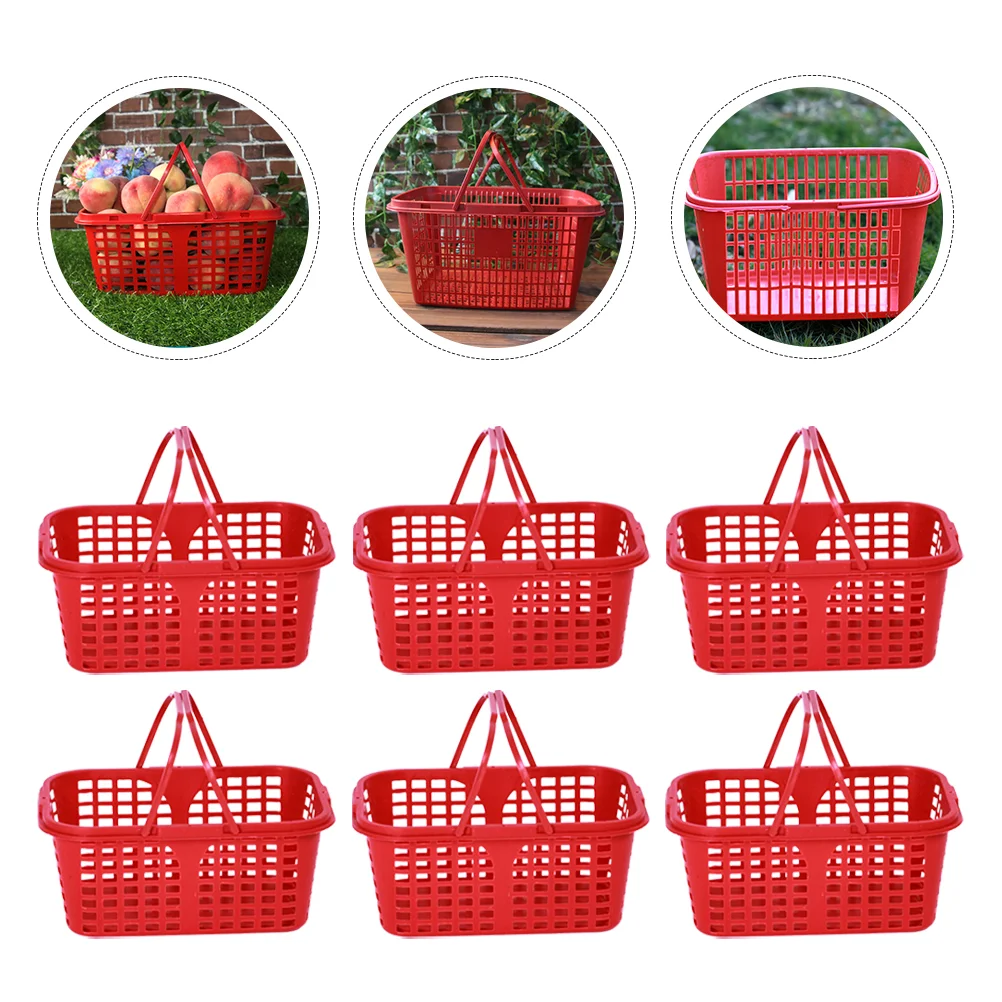 

Basketstorage Fruit Baskets Handle Shoppinggrocery Strawberry Kids Picnic Small Egg Toyberry Showerplay Collecting Bathroom