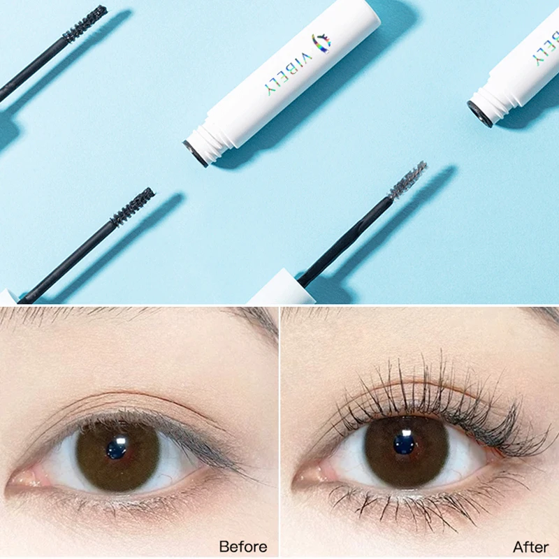 

Black Ultra-Fine Eyelashes Long Mascara 4D Silk Fiber Waterproof Curling Mascara Volume Extension Female Cosmetics Makeup