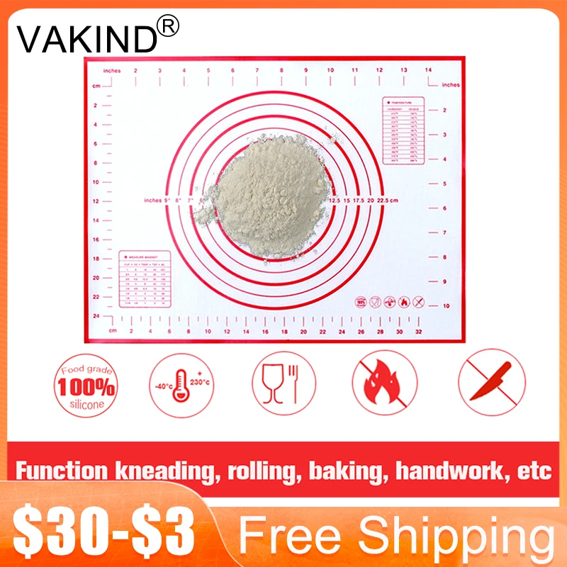 

Силиконовый коврик с антипригарным покрытием, многоразовый экологически чистый мат для теста, замешивания теста, кухонные аксессуары