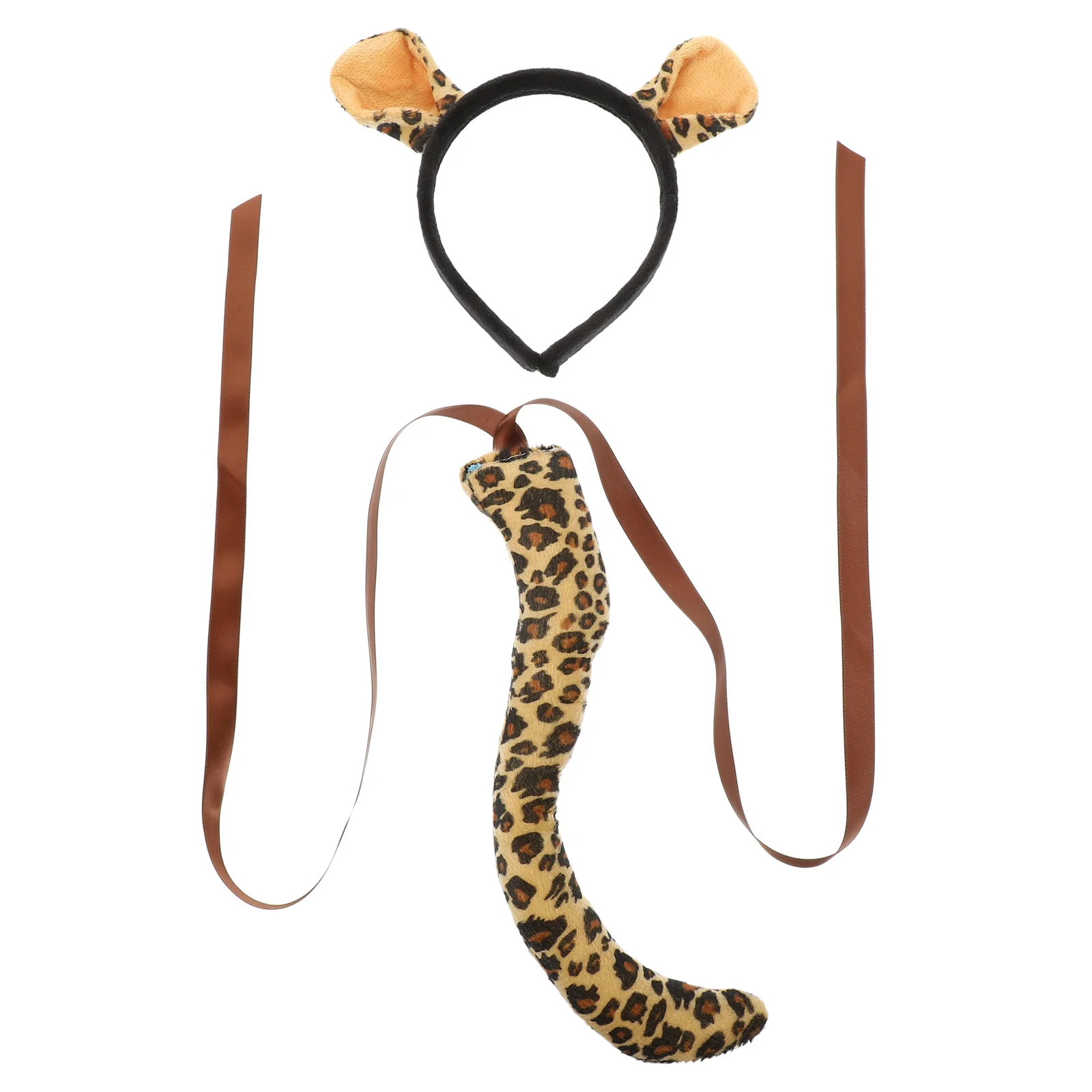 

Dress Kids Cosplay Leopard Ear Headband Print Animal Hairband Party Fabric Children Costume