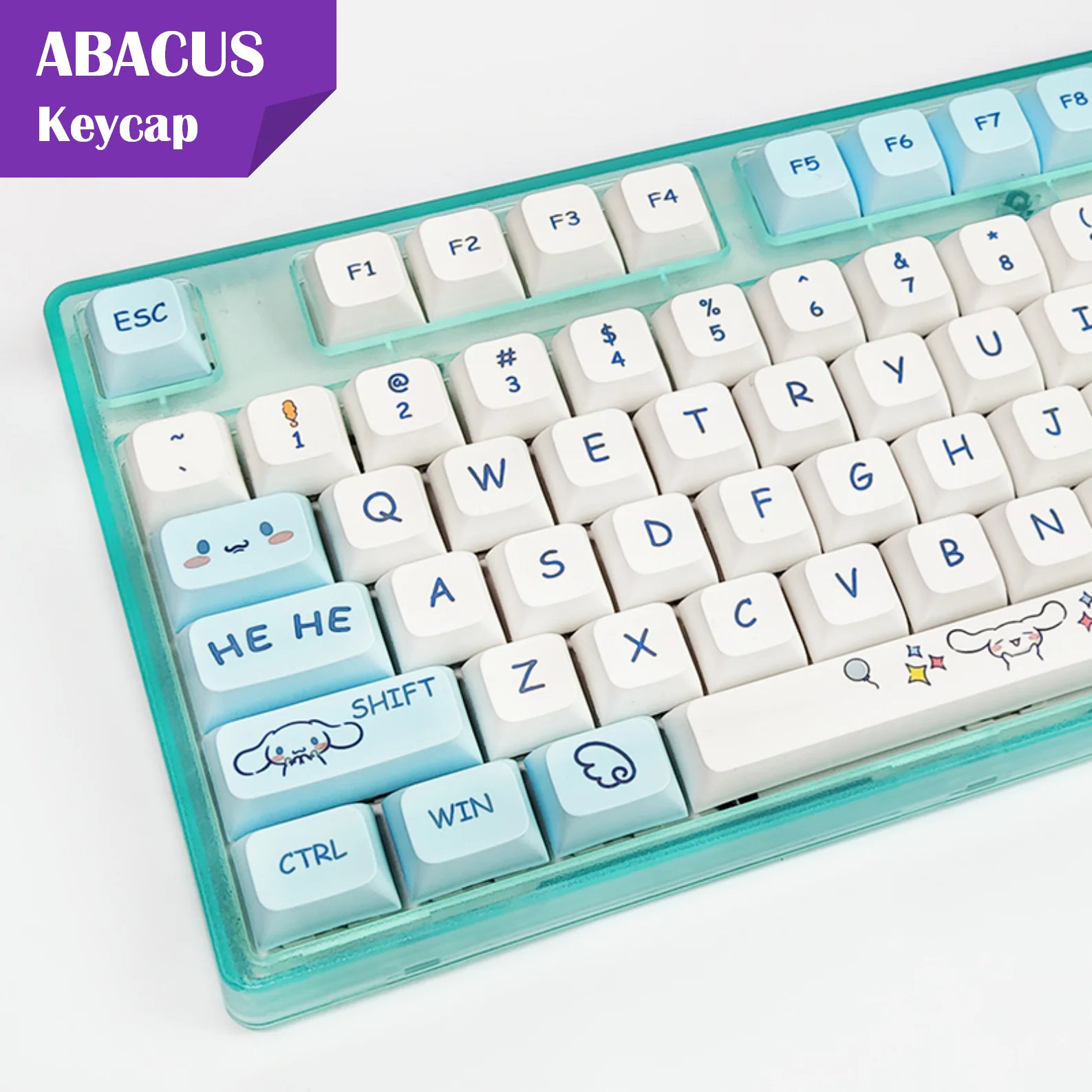 

ABACUS XDA Keycaps PBT 129 Keys Dye-Sublimation Anime Bunny Keycap Set for DIY Custom Mechanical Gaming Keyboards Keycaps Kit