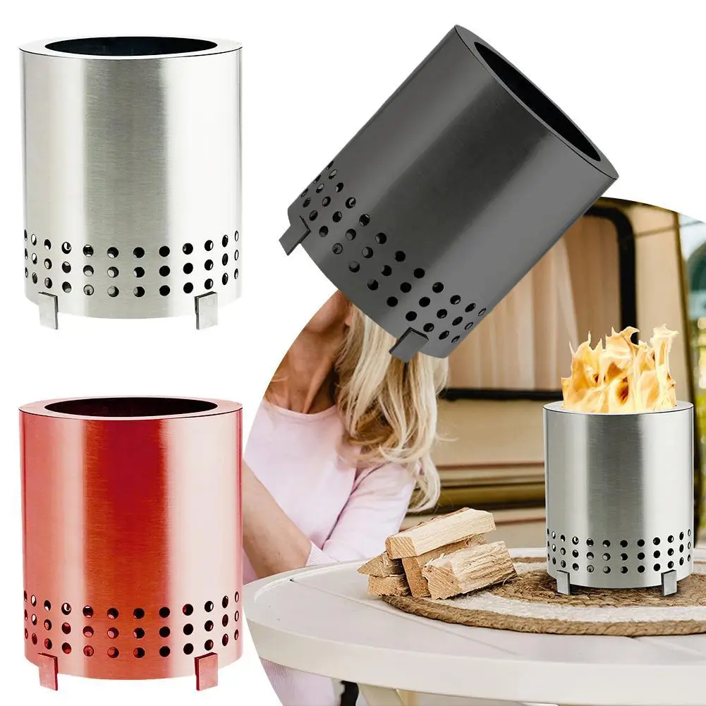 

Mini Tabletop Stove Metal Material Winter Fire Pit Small Fireplace With Stand Camping Stove Equipments Outdoor Hiking