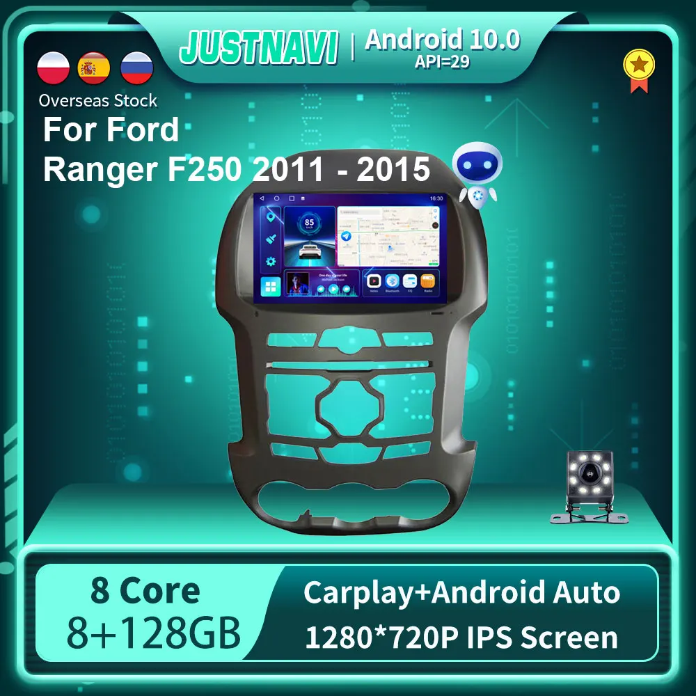 $129.59 QT10 8G Android 10.0 Car Radio Multimedia Player For Ford Ranger F250 2011 - 2015 GPS Serero CarPlay No Undefined Original Style