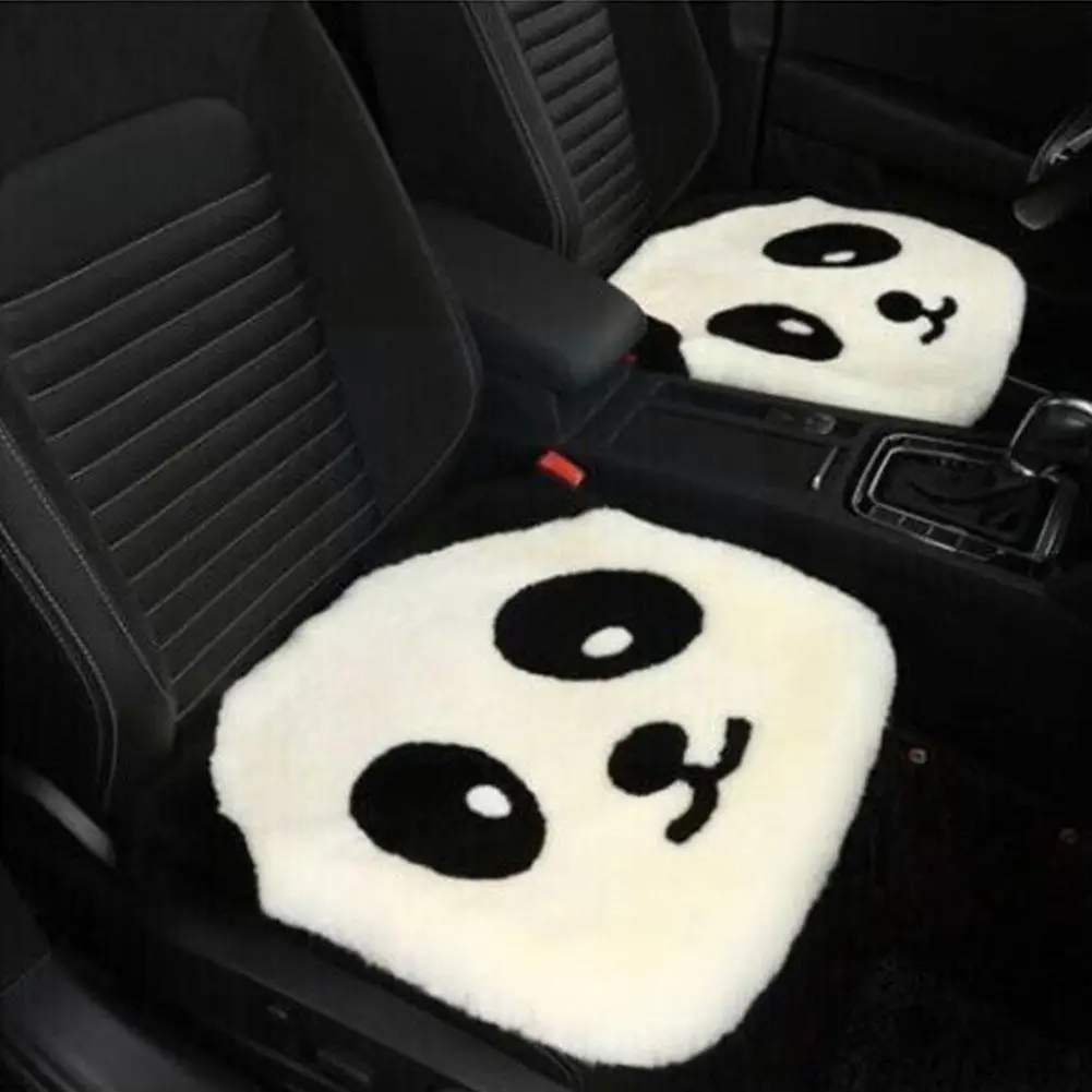 Pure Wool Car Cushion Cute Panda Square Cushion For Main Driver Or Co 45x45cm Winter Warm And Thickened Without Shedding F1q4