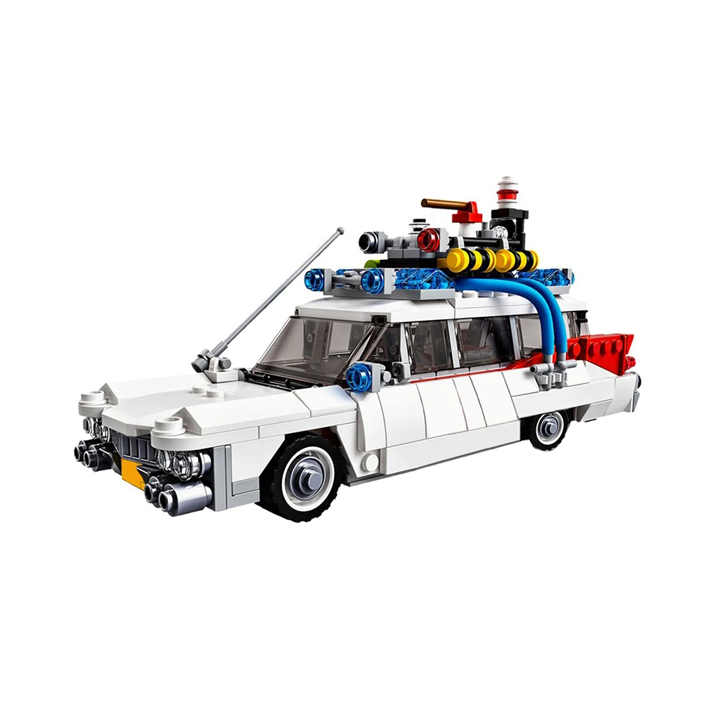 

MOC high-tech Cars City Ghostbustereds Ecto-1 Model Building Blocks MOC Movie Vehicle Bricks DIY Education Toys For Children