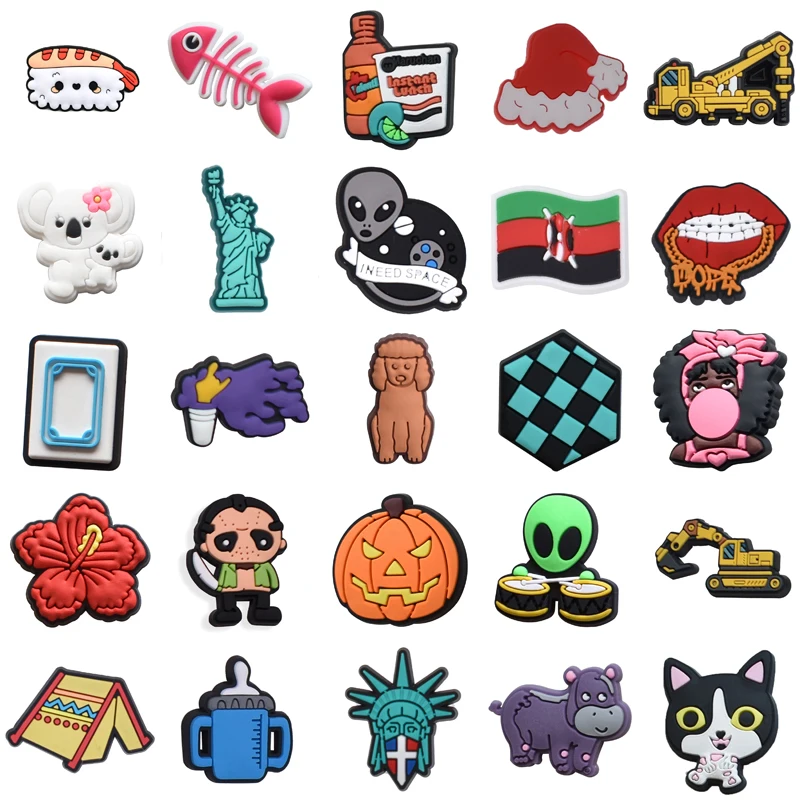 

Gifts Men Para Pins Kids Women Charm Boy Shoe Charms Shoes Accessories Set Jeans Packs Wholesale Bulk Girl Decorations for Crocs