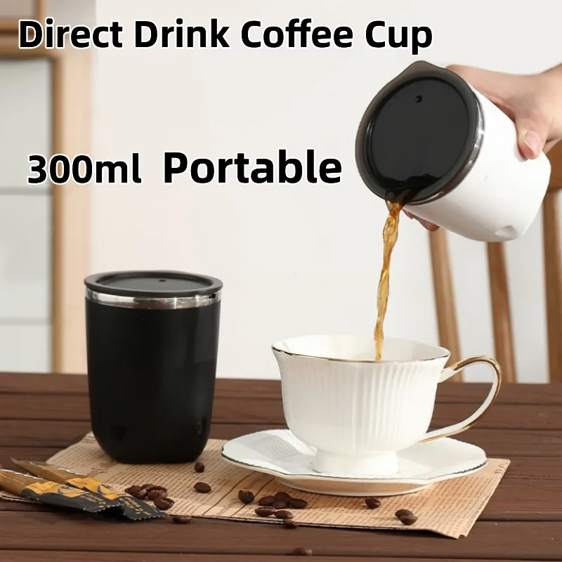 

304 Stainless Steel Portable Coffee Mug Leak-Proof Travel Vacuum Flask Insulated Cup Milk Tea Bottle 300ml 500ml Drinkware