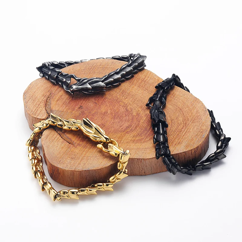 Браслеты-цепочки в стиле панк-рок для мужчин ювелирные украшения из титановой